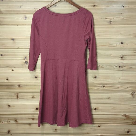 Toad&Co Dress Womens Small Rusty Red Knee Length Faro Dress - Picture 4 of 10